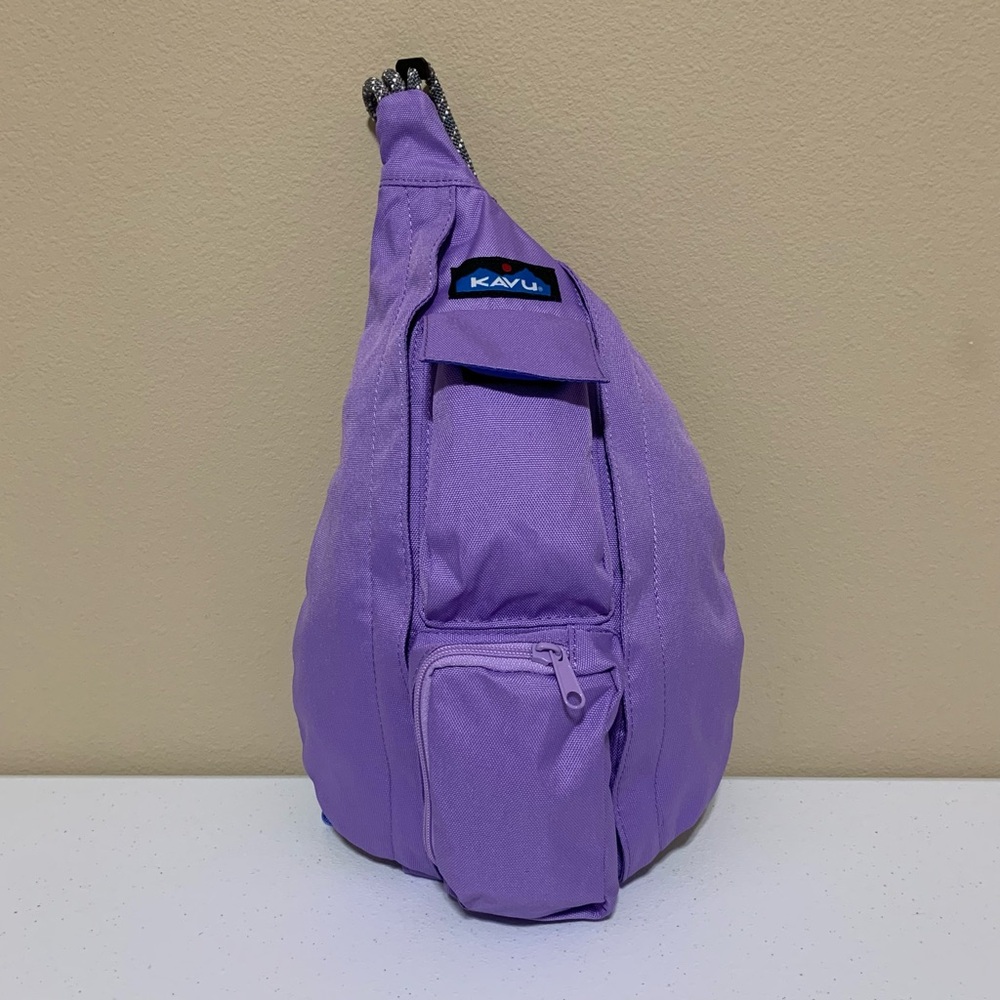 KAVU Purple Rope Sling Bag NWT
